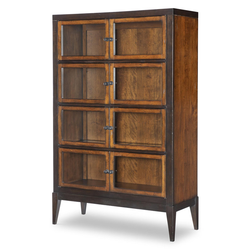 Vitrine (8 portes, 3 tablettes fixes en verre, éclairage DEL)