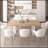 Extendable Dining Room Table for 6-10, Modern Farmhouse Wooden Kitchen Expanding Table with Silent Guide Rails and Durable Engineered Wood-1356763740