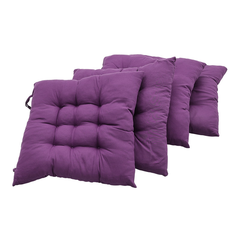 4Pcs Soft Thicken Tatami Garden Seat Cushion, Purple