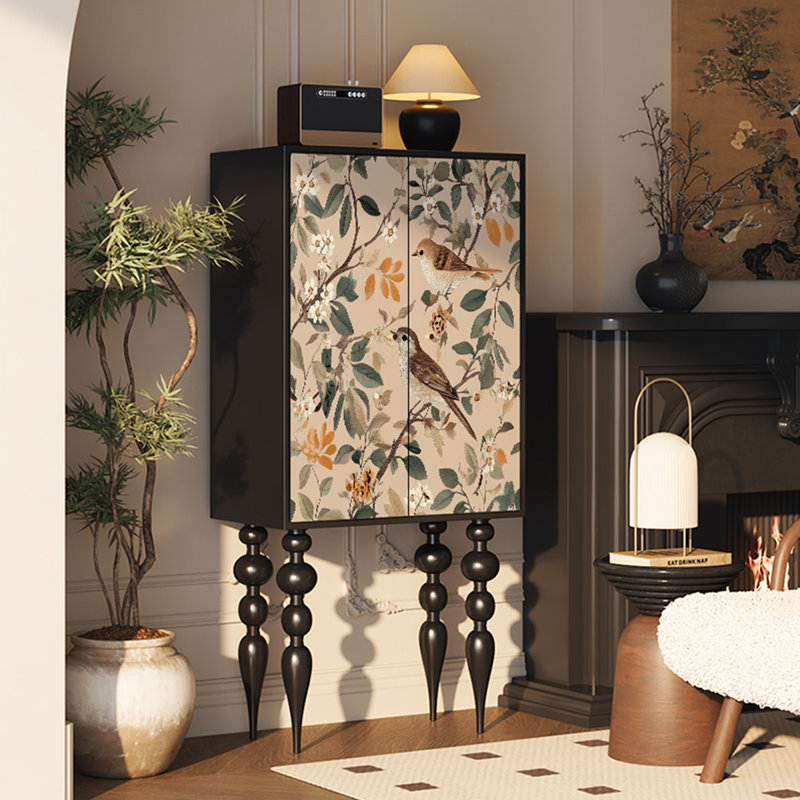 Armoire de rangement française à motif floral moderne