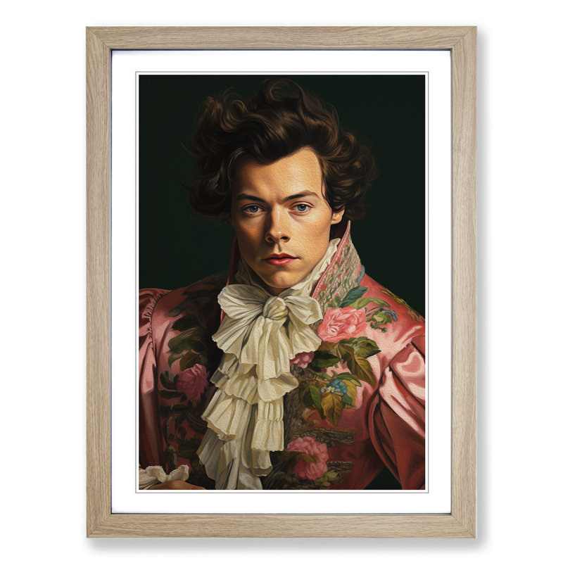 Harry Styles Rococo Art - Framed Print