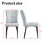 Ensemble de chaises de bureau et de salle à manger moderne et minimaliste, 2 pièces, siège en polyuréthane, pieds en métal, utilisation polyvalente-257830394-257830396-257830399