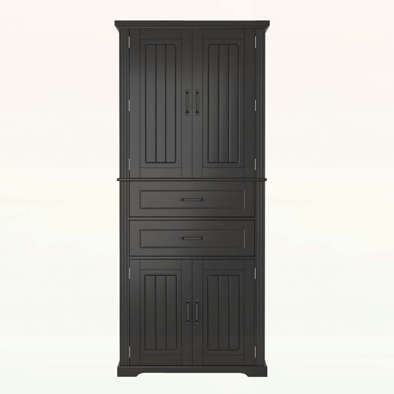 Versatile Storage Cabinet with Adjustable Shelves and Drawers,Ideal for Organized Living in Multiple Rooms, Black