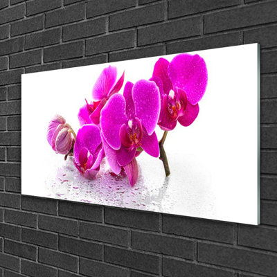 Flowers Floral - Unframed Photograph on Glass