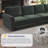 118" Oversize Convertible Sleeper Sofa With Nailhead Trim, Upholstered Sofa Couch With Pull-Out Bed-46215788