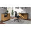 Sequel Desk With Back Panel - Charcoal Stained Ash, Black Metal-1101792467