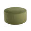 Repose-pieds rond en velours, vert olive-1315631519