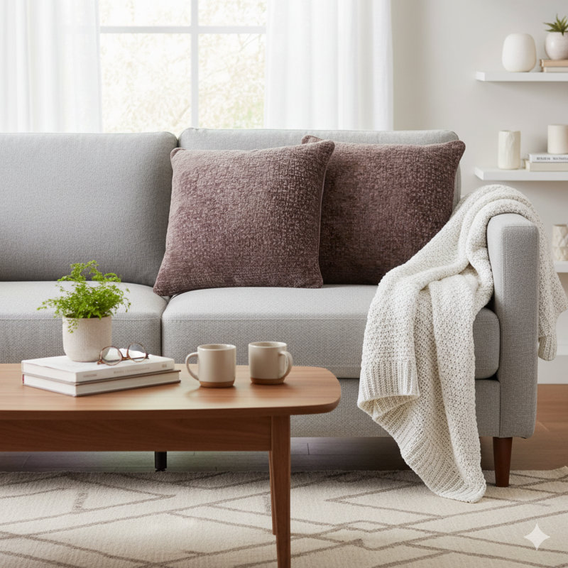 Square Cushion, Dusky