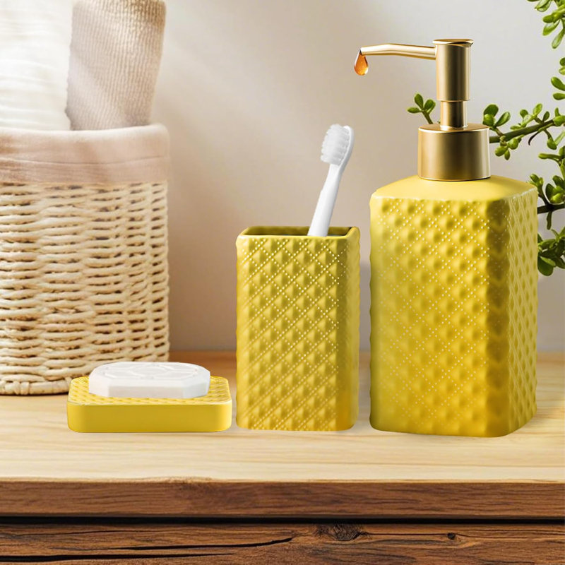 Ceramic Bathroom Accessory Set