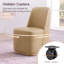 Chaise de salle à manger rembourrée avec roulettes Geelt-636755940