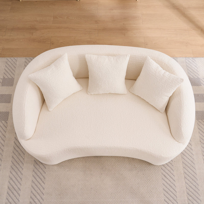 Causeuse Curved, Blanc cassé