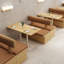 Bancs de restaurant nordiques simples et modernes