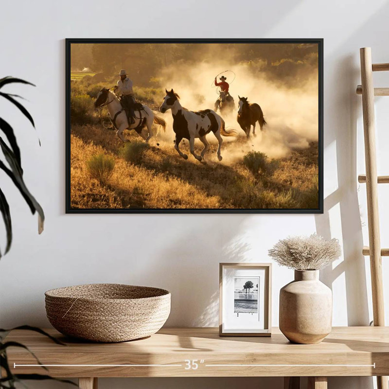 Lelar Western Cowboys, 17" H x 25" W