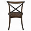 Ensemble de 2 chaises d'appoint en chêne foncé