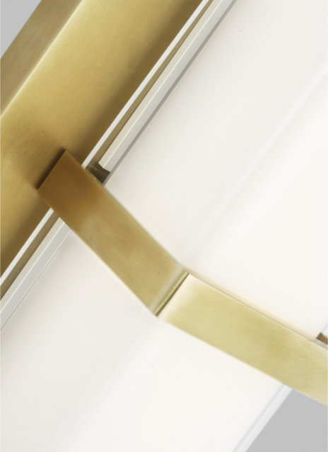 Milan 1 - Light LED Bath Bar, Natural Brass