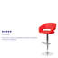 Contemporary Vinyl Adjustable Height Barstool with Rounded Mid-Back-538147958-538147963