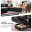 102'' Wide Reversible Modern Modular Sectional Sofa With Storage Ottoman -Premium Chenille Fabric-952038366