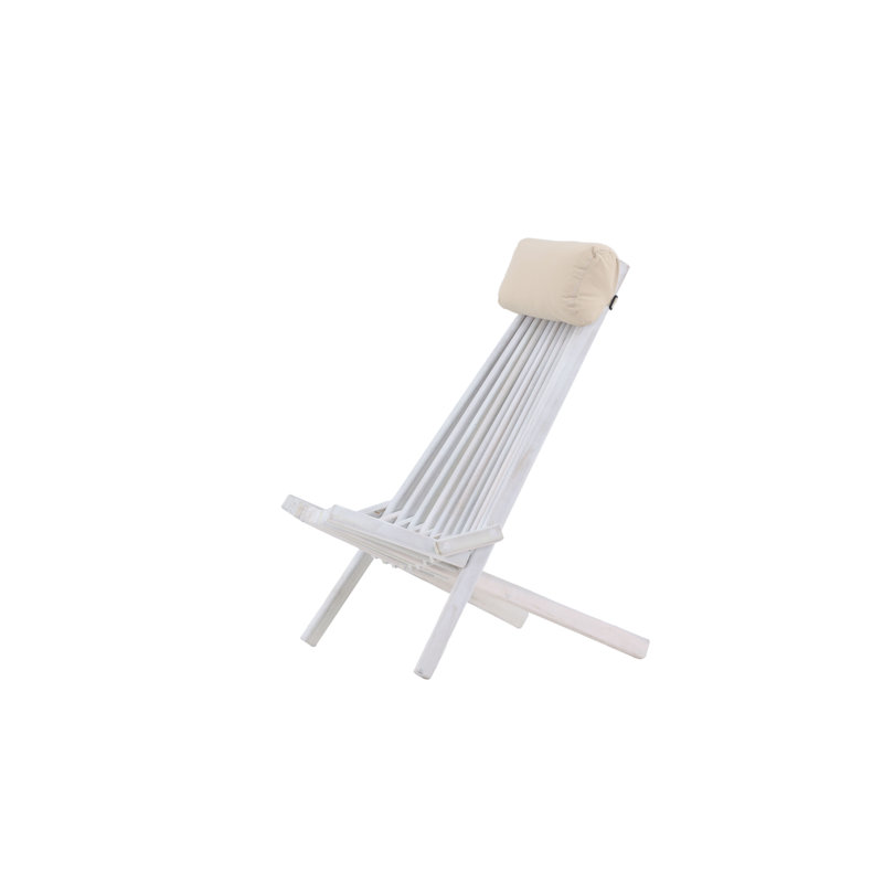 Stackable Outdoor Patio Dining Side Chair with Cushion, White