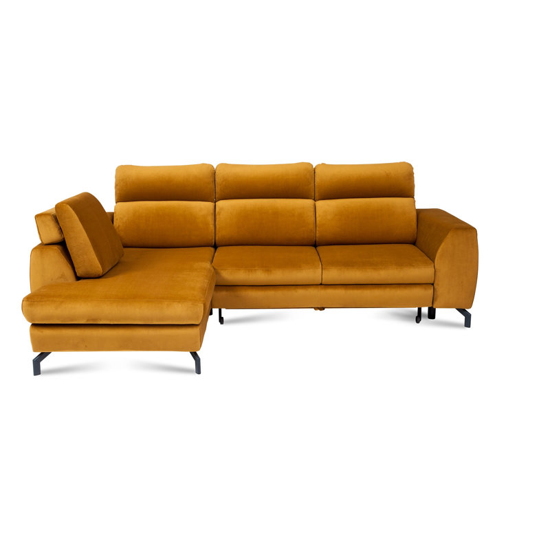 Dylon 5 Seater Sofa Bed, Orange, Left Hand Facing