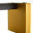 Tempered Glass Computer Desk With Golden Decorative Columns