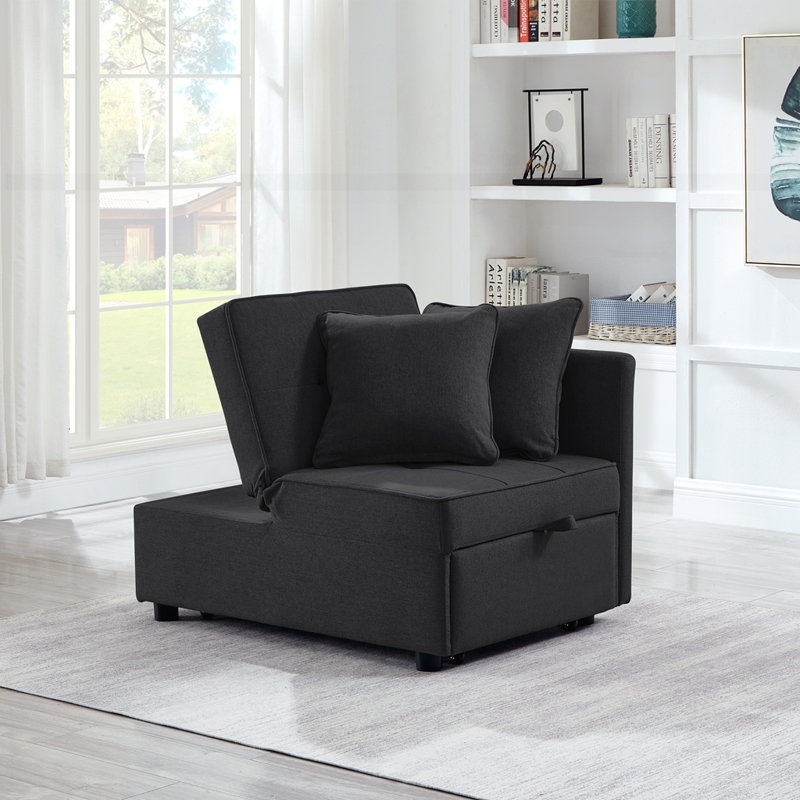 Fauteuil convertible 4 en 1, Noir