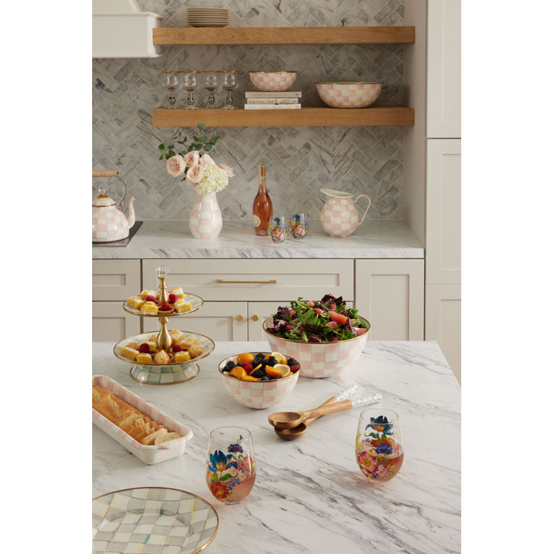 Sterling Check Two Tier Sweet Stand
