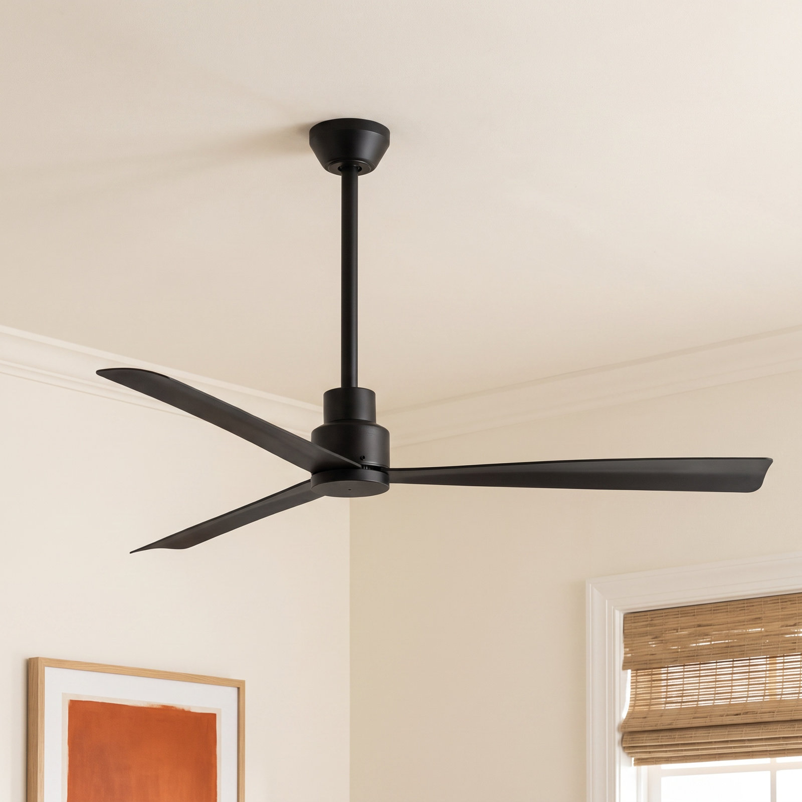 Simple 52" Outdoor Ceiling Fan, Coal
