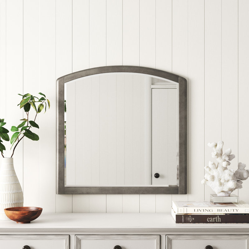 Oberon Wood Flat Wall Mirror