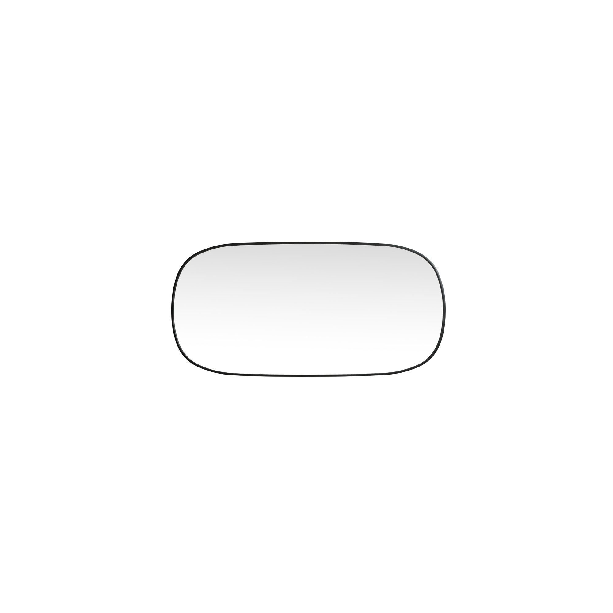 Bertin Metal Oval Wall Mirror, Black, 60"  x 30" 
