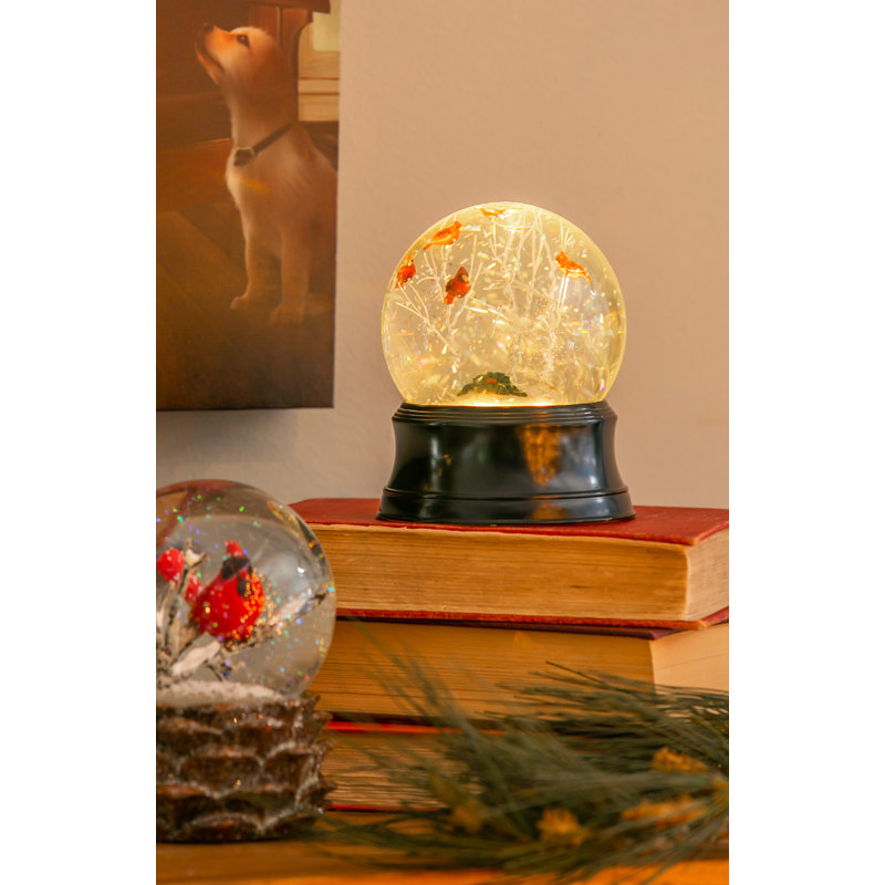 Christmas Bird Snow Globe