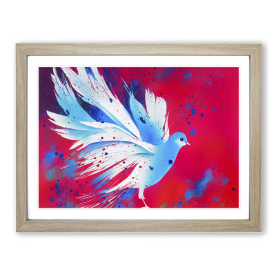 Dove Bird Splash Vol.4 Abstract - Single Picture Frame Print