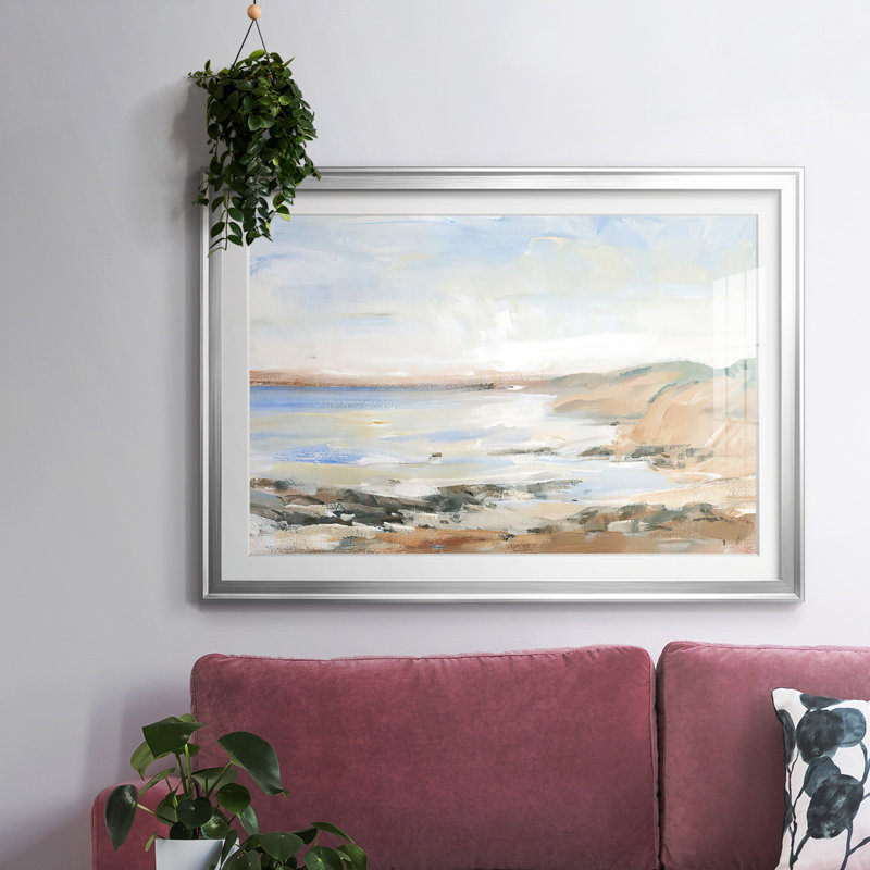 Shoreline Study II, reproduction d'art encadrée, H 19 po x l 27 po x P 1,5 po, Argent