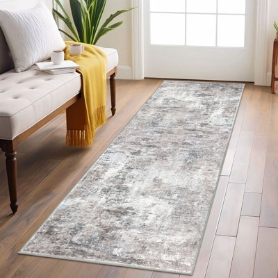Machine Washable Area Rug Abstract Rugs with Non-Slip Backing for Bedroom Living Room