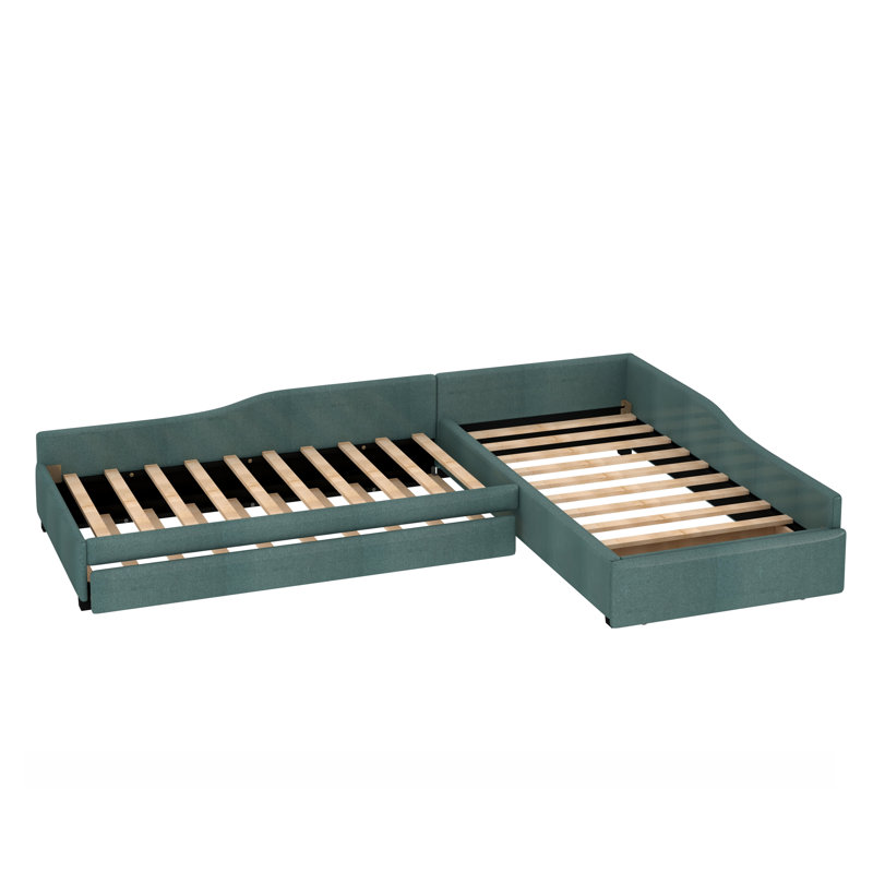 Mirriah Upholstered Storage Bed, Green