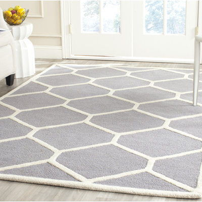 Della Geometric Wool Hand Woven Area Rug