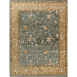 Hand Knotted Oriental Area Rug in Medium Blue/Beige