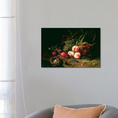 Still Life With Fruit by Rachel Ruysch - Wrapped Canvas Print