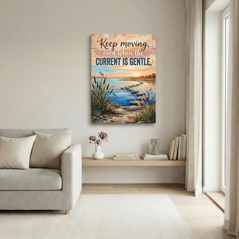 Ensemble de 1 toile murale « Keep Moving », 24"H x 18"W, Wrapped Canvas