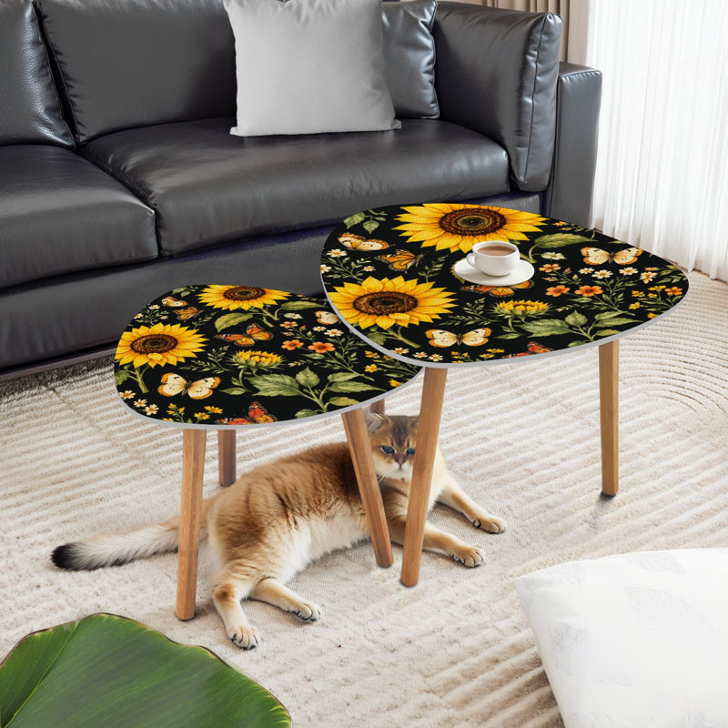 Ensemble de 2 tables basses gigognes Triangle