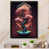 Impression noire sur toile encadrée sélectionné