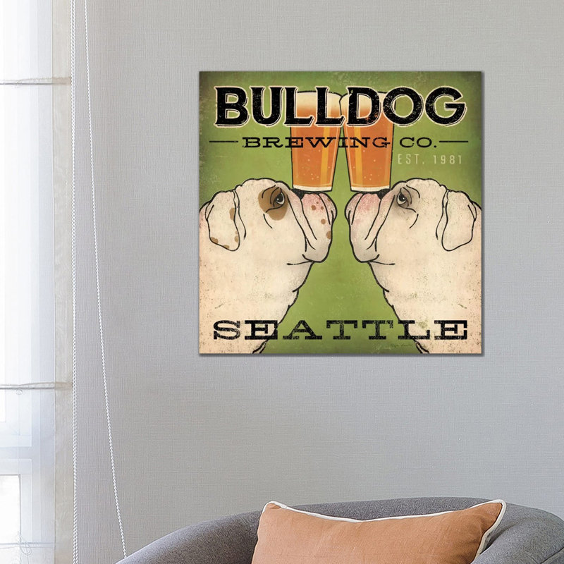Bulldog Brewing Co. by Ryan Fowler - Wrapped Canvas Painting, 66.04 cm H x 66.04 cm W x 1.91 cm D
