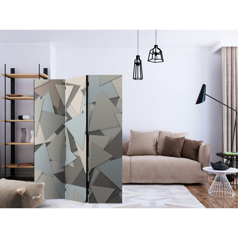 Gula 135cm W x 172cm H 3 - Panel Solid Wood Folding Room Divider