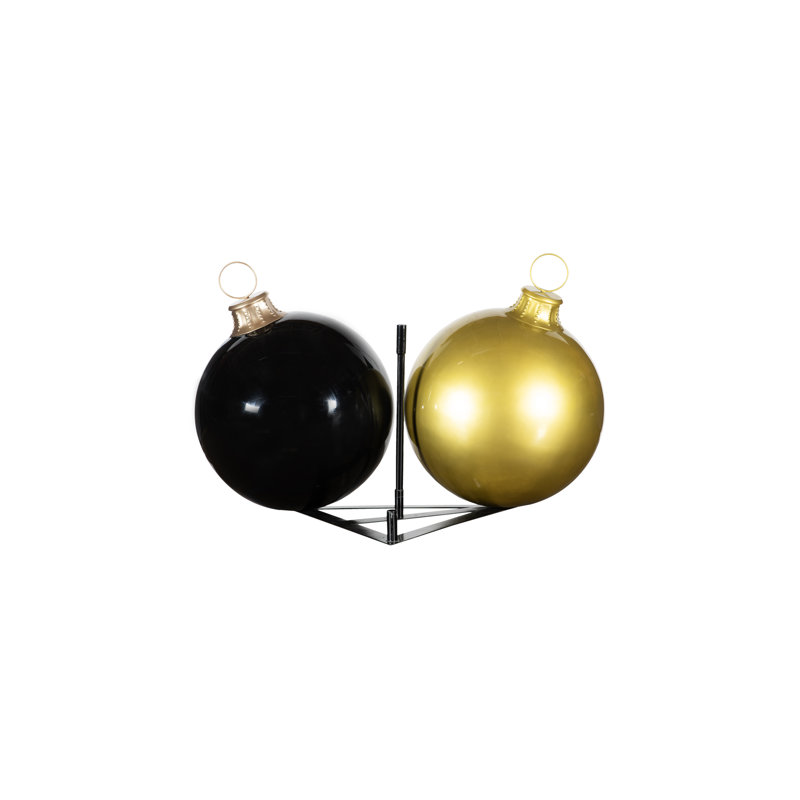 Stand For Set Of 4 Christmas Ball Ornaments, Black (Stand Only)