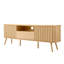 Meuble télé en chêne cannelé de style Mid-Century pour téléviseur de 75 po ou moins Damien-1585418126