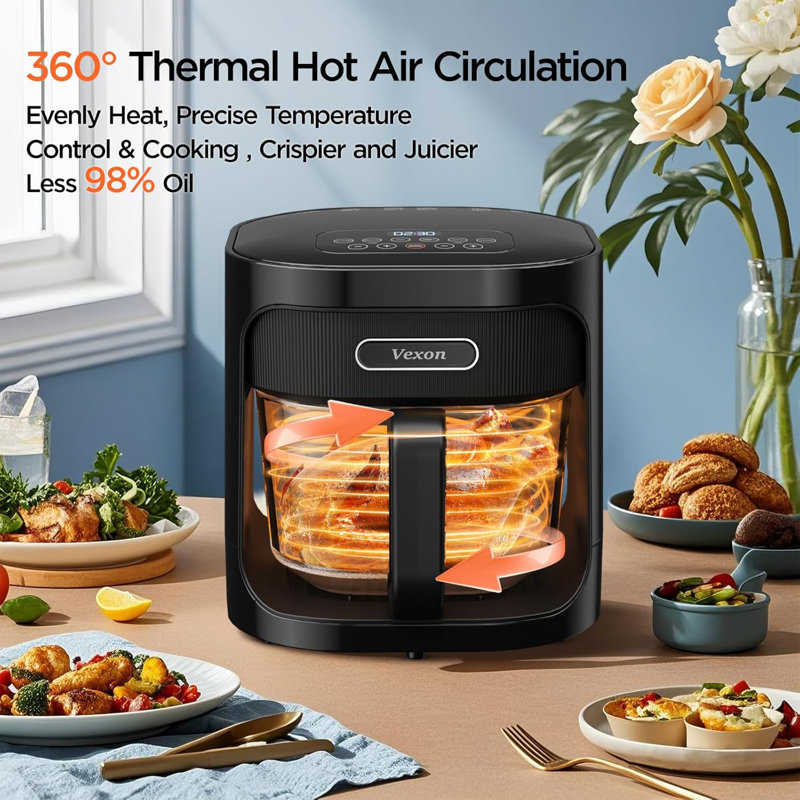 Friteuse à air 4,5 litres en verre