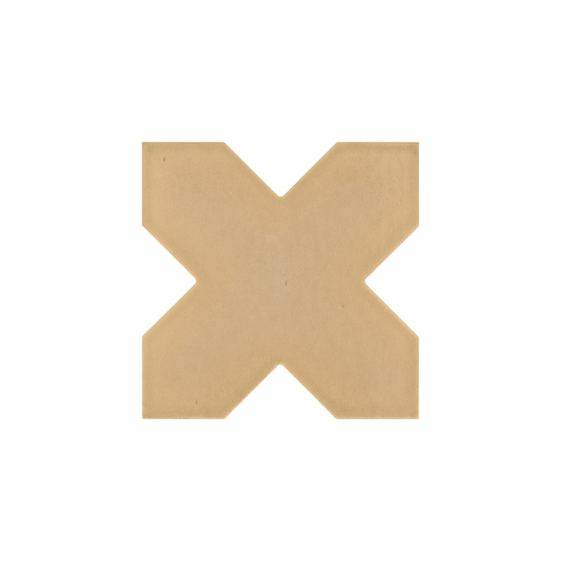 Carreau en porcelaine Cross and Dot, Fauve / bleu clair