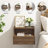 Floating Nightstand With Decorative Embossed Pattern-1257718116