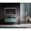 Ensemble de meuble-lavabo mural simple 47,6 po avec plateau en verre Arlana