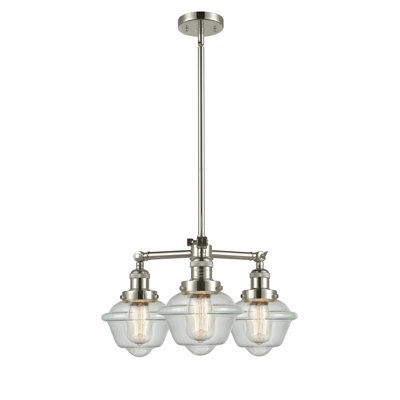 Lustre classique 3 lumières à abat-jour Baptiste