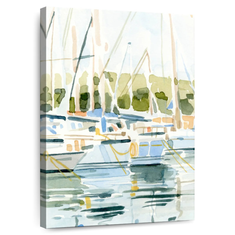 Mehar Boats By The Bay I, 36" H x 24" W